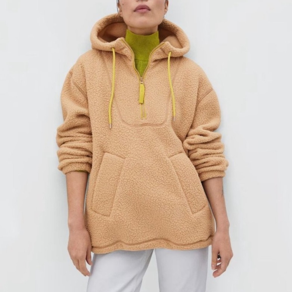 Everlane the Renew fleece quater zip hoodie pull over ✨